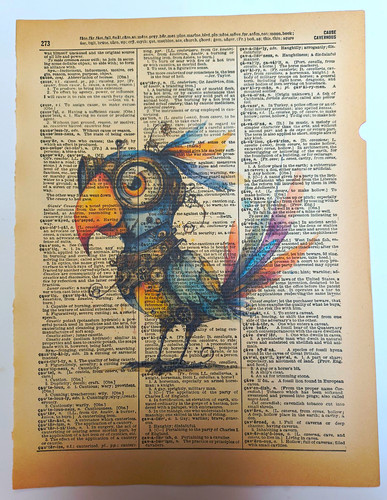 Dictionary page art - dictionary,